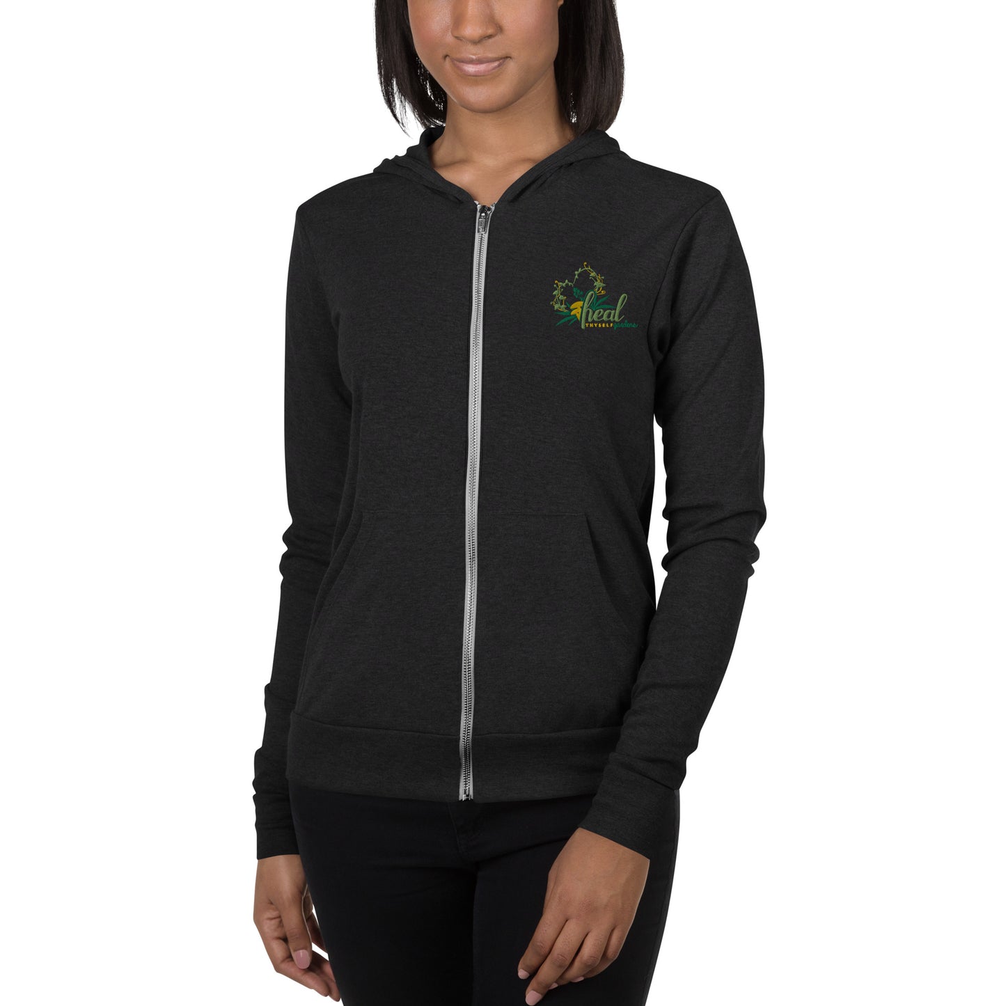 Unisex zip hoodie: HTG Logo